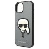 Karl Lagerfeld KLHCP14MSAPKHG iPhone 14 Plus / 15 Plus 6,7 srebrny/silver hardcase Saffiano Karl`s Head Patch